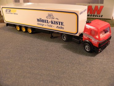 1/87 AWM MB SK CTR Central Trailer Rentco Möbel-Kiste Koffer-Sattelzug 5611-2