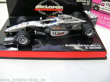 1/43 Minichamps McLaren Mercedes MP4/15 M Hakkinen 2000 530004301