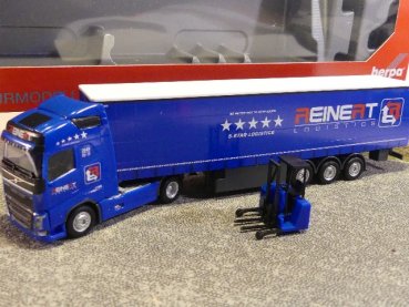 1/87 Herpa Volvo FH Gl. Gdpl SZ mit Stapler Reinert Logistics 308465