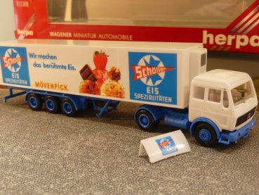 1/87 Herpa MB NG Schöller Eis Mövenpick Kühlkoffer SZ 811388