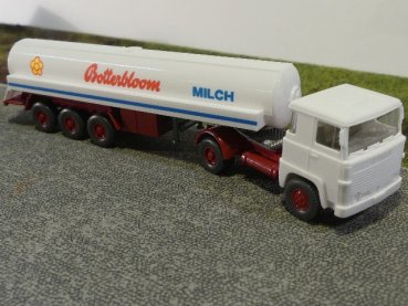 1/87 Wiking Scania 111 Botterbloom Milch Tank-Sattelzug