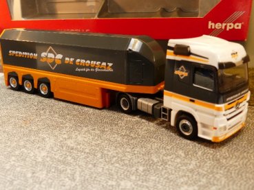 1/87 Herpa MB Actros SDC Crousaz Glastransport Sattelzug 156363