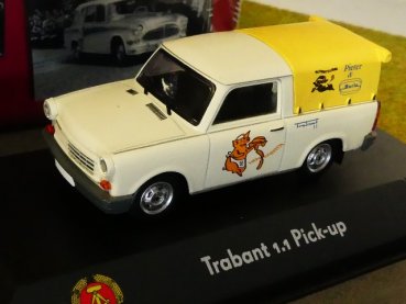 1/43 Atlas DDR Auto Kollektion Trabant 1.1 Pick-Up Pieter & Burle 7230 038