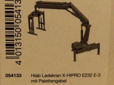 1/87 Herpa Hiab Ladekran X-HIPRO 232 E-3 mit Palettengabel 054133