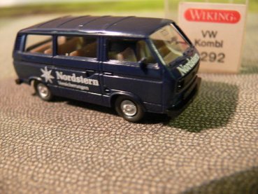 1/87 Wiking VW T3 Bus Nordstern Versicherungen blau 292 6