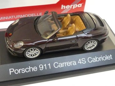 1/43 Herpa Porsche 911 Carrera 4S Cabriolet mahagonimetallic SONDERPREIS 29,90 €