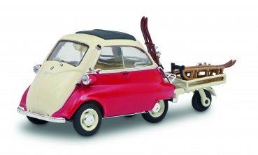 1/43 Schuco BMW Isetta mit Anhänger + Ski 450268200