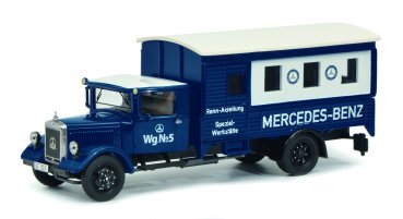 1/43 Schuco MB Lo 2750 Rennabteilung-Spezialwerkstätte 45 031 0600