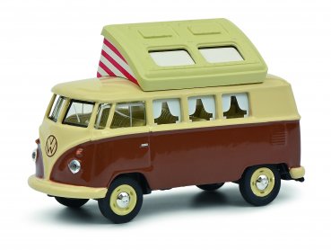 1/64 Schuco VW T1 Camper mit geöffnetem Dach