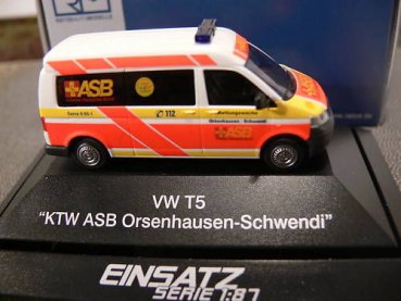 1/87 Rietze VW T5 Bus MD ASB Orsenhausen 51797