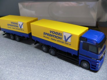 1/87 Wiking MB Actros Vogel Spedition Wechselpritschen Hängerzug 598 02