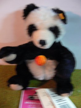 ST 224 Steiff Teddy Panda ca.15 cm Mohair 031304