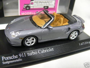 1/43 Minichamps Porsche 911 turbo Cabrio 2003 graumet. 400 062731