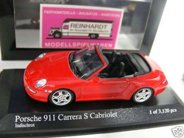 1/43 Minichamps Porsche 911 Carrera S Cabrio 2005 rot 400 063030