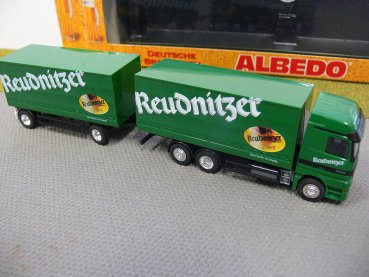 1/87 Albedo MB Actros Reudnitzer Pilsner Planen-Hängerzug