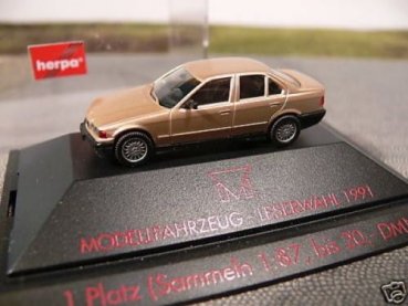 1/87 Herpa BMW 3er Limousine bronze SONDERPREIS Leserwahl 1991 PC Box