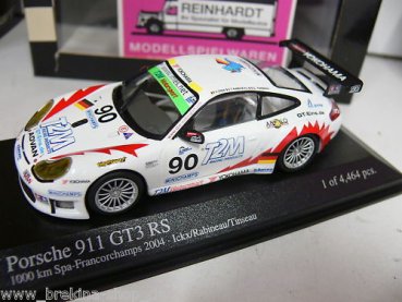 1/43 Minichamps Porsche 911 GT3 RS 1000km Spa '04 #90 400046980