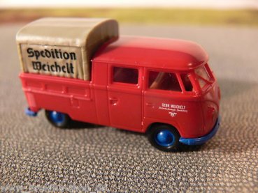 1/87 Brekina # 0581 VW T1 b DoKa Spedition Weichelt Pritsche Plane