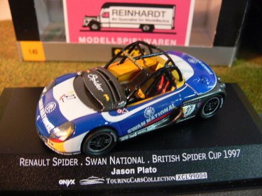 1/43 Onyx XCL99004 Renault Spider Swan National British Spider Cup '97 J. Plato