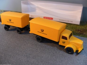 1/87 Wiking MB L 5000 Kofferhängerzug Deutsche Bundespost 0550 01 B