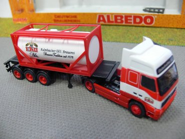 1/87 Albedo Volvo FH16 Kulmbacher EKU Brauerei 20ft Tankcontainer-SZ 320046