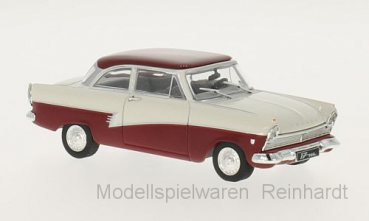 1/43 White Box Ford Taunus 17m P2 weiß dunkelrot WB190