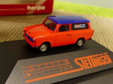 1/87 Herpa Trabant Kombi Stettnisch orange/blau PC-Box