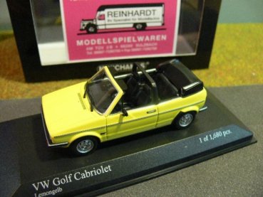 1/43 Minichamps VW Golf I Cabriolet 1980 lemongelb 400 055130