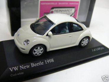 1/43 Minichamps VW New Beetle 1998 weiss 430058005