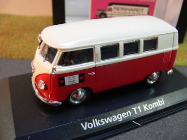 1/43 Norev VW T1 Bus rot/weiss