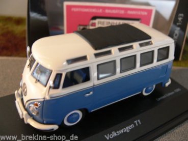 1/43 Schuco VW T1 Samba blau/weiß 450356300