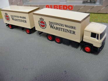 1/87 Albedo MAN F2000 Warsteiner Getränkekoffer-Hängerzug 200260