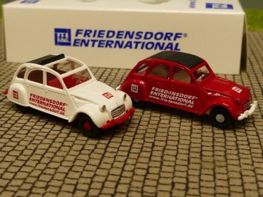 1/87 Wiking Citroen 2CV Friedensdorf Set