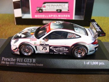 1/43 Minichamps Porsche 911 GT3 R #75 Prospeed Competition 24h Spa 2011 400 118975