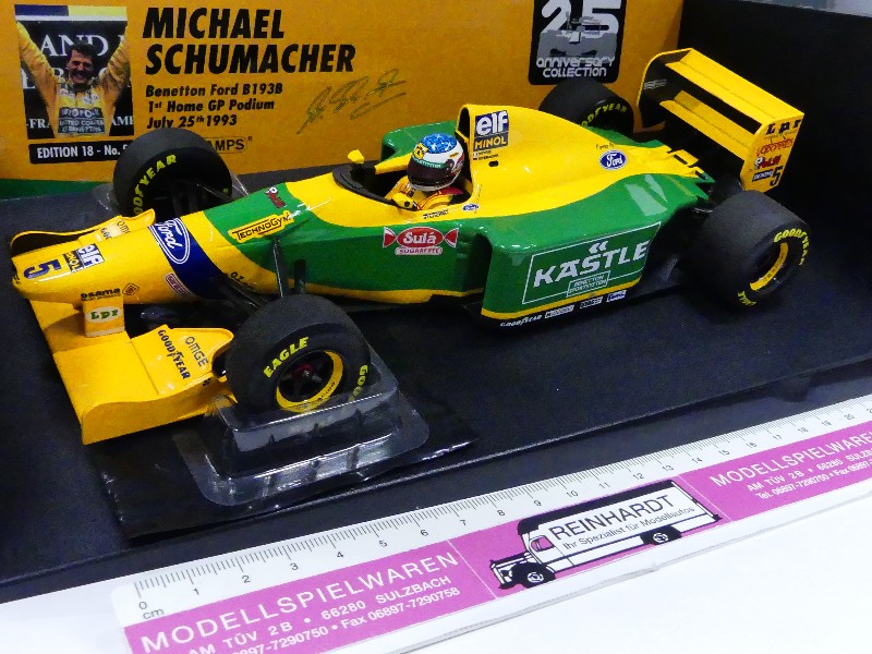 1/18 Minichamps Benetton Ford B193 M. Schumacher GERMAN GP 1993 510 932805