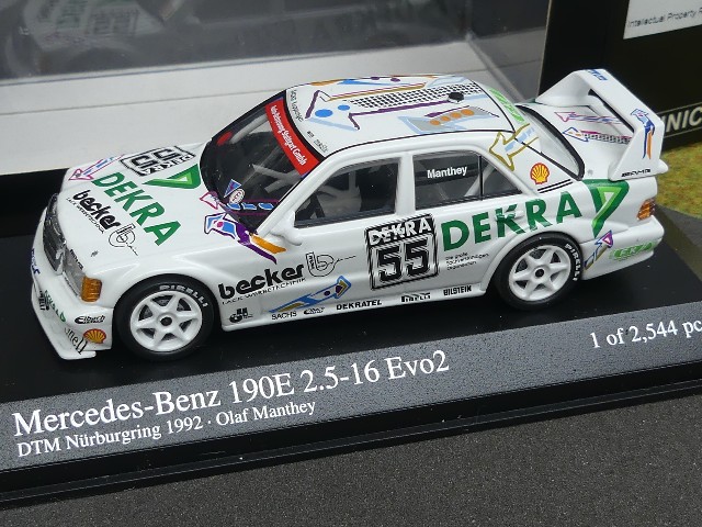 1/43 Minichamps Mercedes 190E 2.5-16 Evo 2 Nürburgring DTM 1992 #55 400  923455