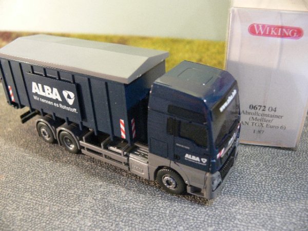 1/87 Wiking MAN TGX Euro6 ALBA Meiller Abrollcontainer 0672 04