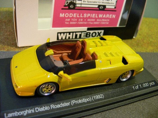 1/43 White Box Lamborghini Diablo Roadster Prototipo gelb 1992 198863