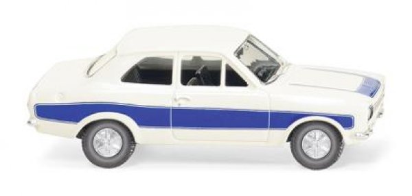 1/87 Wiking Ford Escort weiß mit blauem Streifen 0203 06