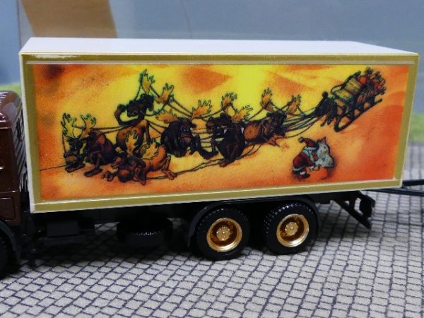 1/87 Herpa MB NG Weihnachten mit Rentieren Koffer Hängerzug #801