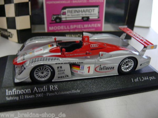 1/43 Minichamps Audi R8 Infineon Sebring 12 Hours 02 #1 400021391