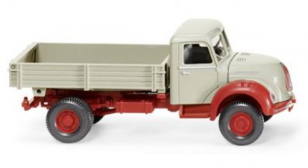 1/87 Wiking Magirus Rundhauber Pritschenkipper kieselgrau 0424 98