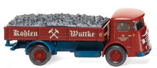 1/87 Wiking Büssing 4500 Pritschen LKW Kohlen Wuttke 0476 04