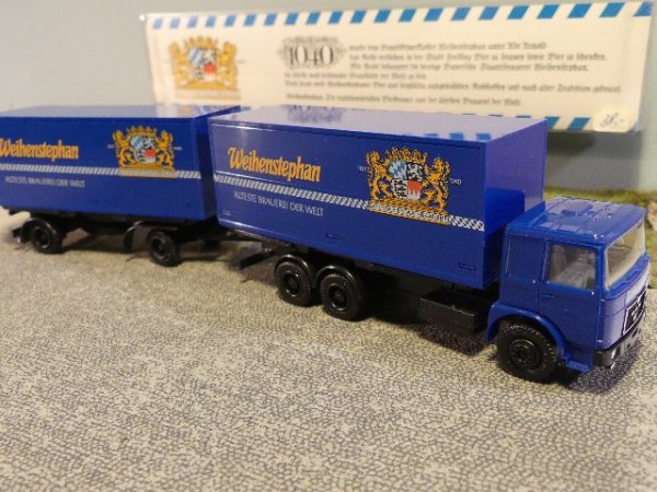 1/87 Herpa Albedo MAN F8 Weihenstephan Getränkekoffer HZ #615