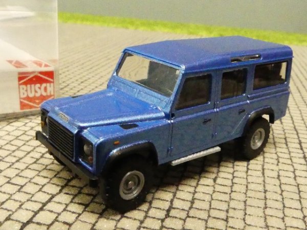 1/87 Busch Land Rover Defender Metallica blau 50352