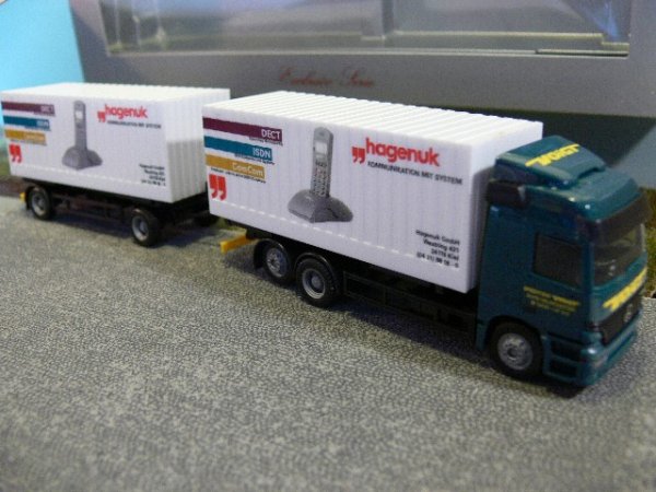 1/87 Herpa MB Actros Voigt Hagenuk Cargobox Hängerzug 238533