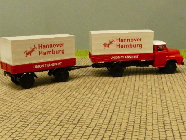 1/87 Brekina MAN 520 Union Transport Hängerzug SONDERPREIS 45029