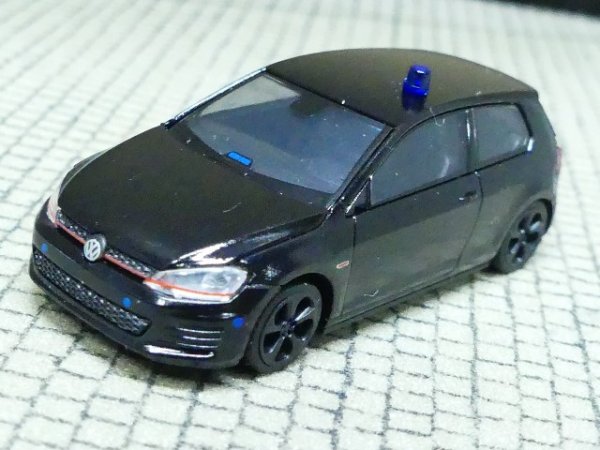 1/87 Rietze VW Golf 7 GTI Polizei Zivilstreife SEK/MEK/GSG9 tiefschwarzmetallic