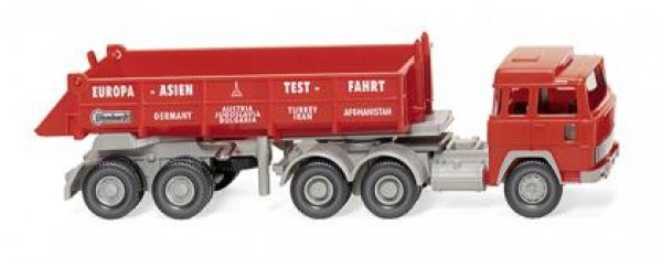 1/87 Wiking Magirus 235 D Hinterkippersattelzug Testfahrt Europa-Asien 0677 08