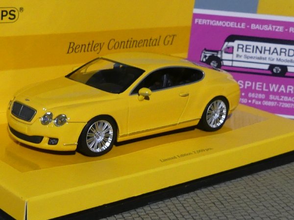 1/43 Minichamps Bentley Continental GT 2008 Linea Giallo No. 6  436 139601